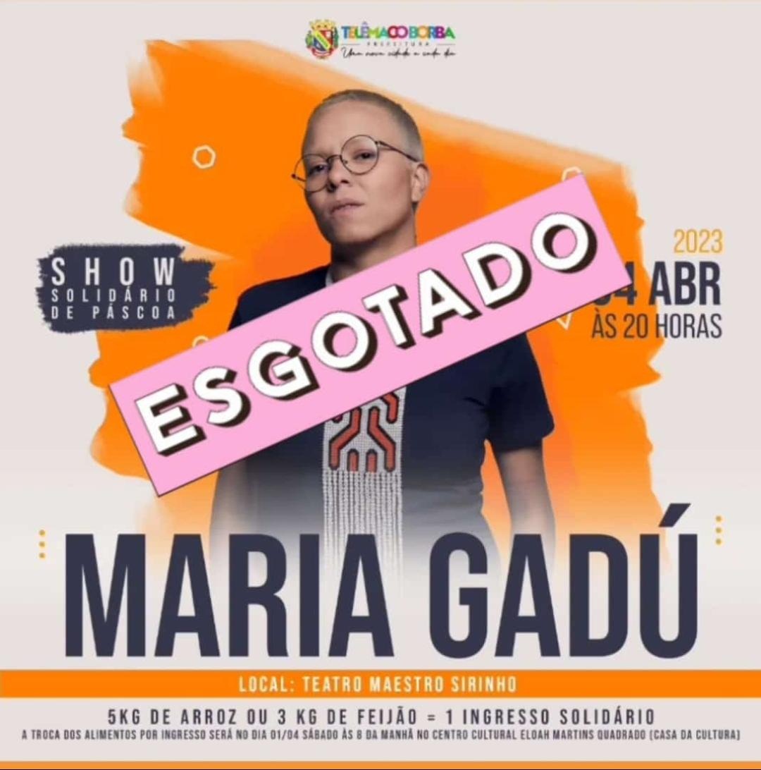 Retirada de ingresso para o Show de Maria Gadú será neste sábado